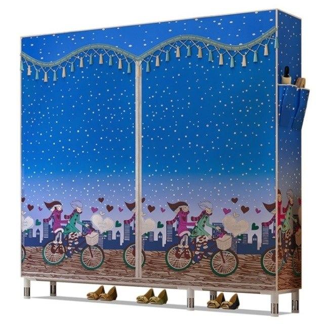 126*46*172cm Fabric Wardrobe Garment Hanging Organizer Clothes Storage Cabinet Wardrobe Organizer Clothing Rack Clothes Closet