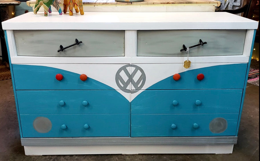 Adorable Dressers Are Painted To Look Like Vintage VW Buse