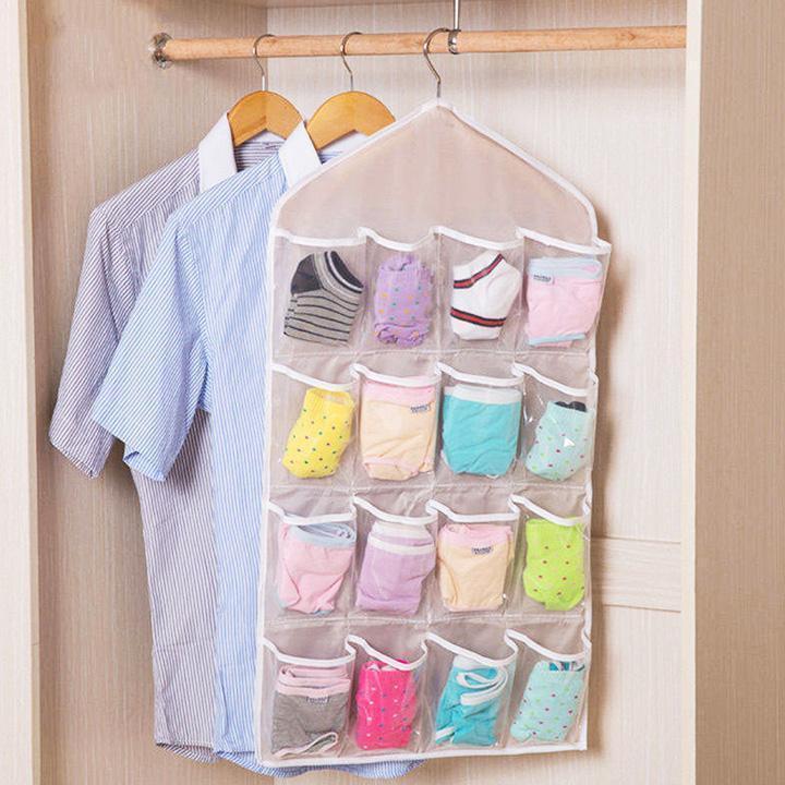 Wardrobe Hanging Organizer (16 Pockets)